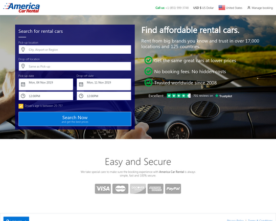 America Car Rental Logo