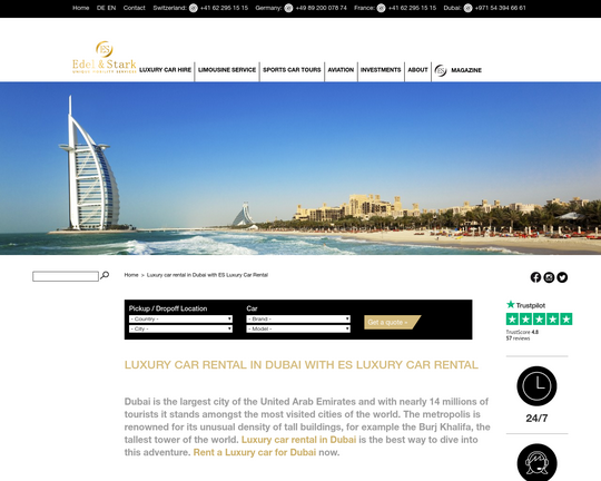 E and S Luxury Car Rental LLC Logo