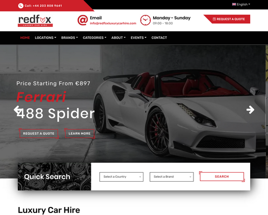 RedFox Luxury Car Hire Logo