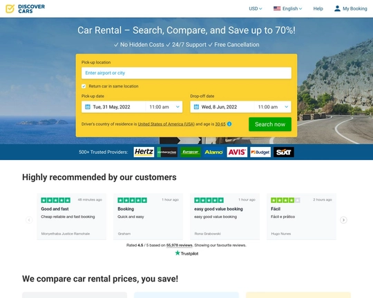 DiscoveCarHire.com Logo